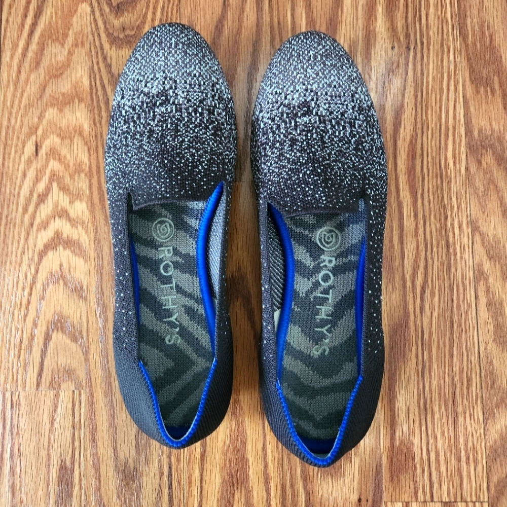 ROTHY'S Twilight Metallic Ombre loafers Size 8